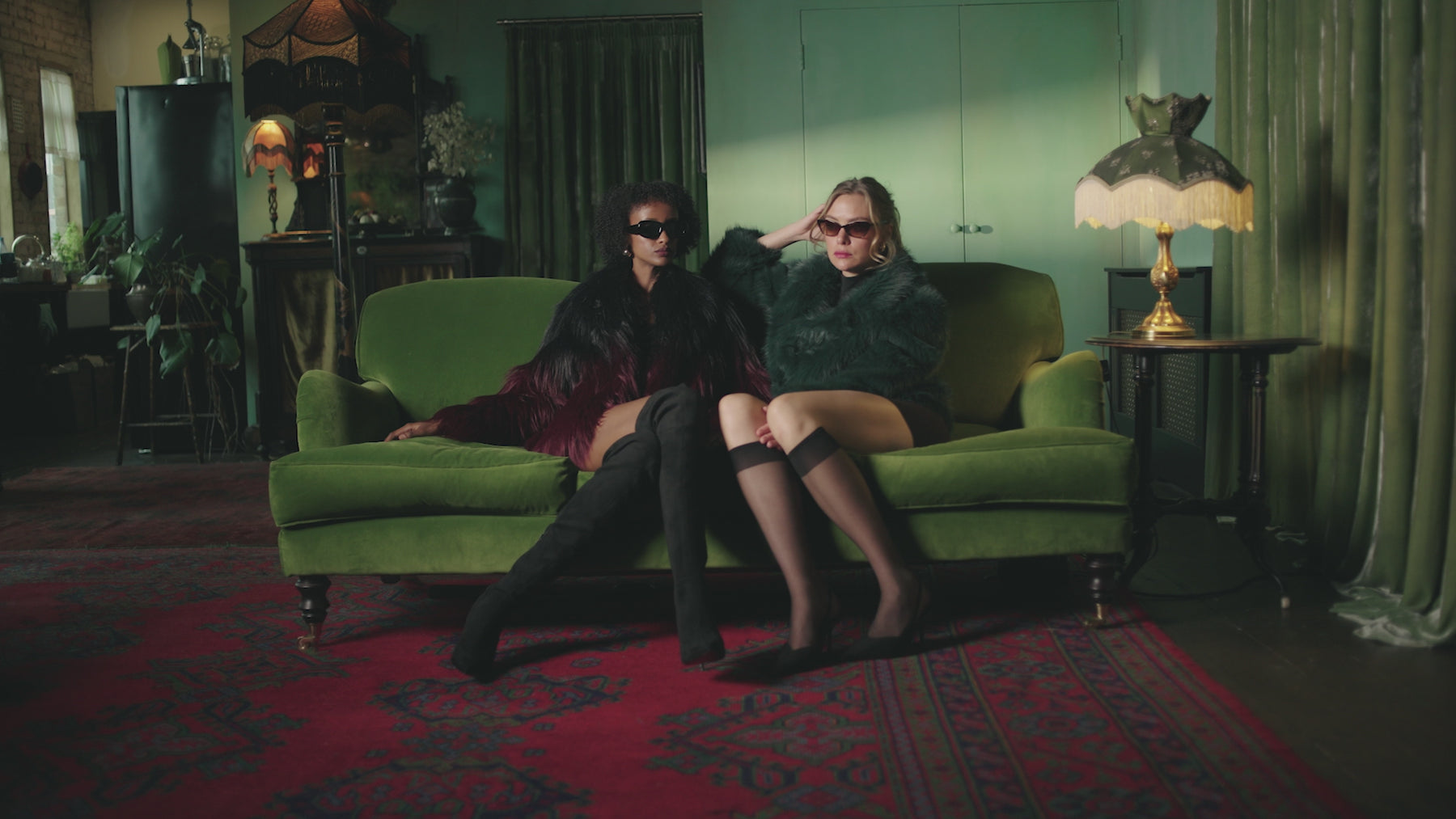 Fur Coats Two-Tone and Green Charlotte Muse